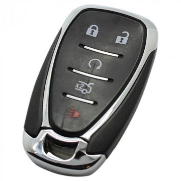 Chevrolet 4-knops smart key met paniek knop - sleutelbaard recht