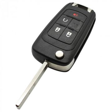 Chevrolet 3-knops klapsleutel met paniek knop - sleutelbaard recht