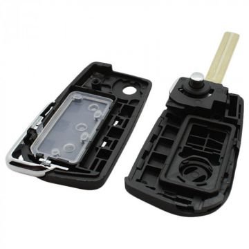 Toyota 3-knops klapsleutel - sleutelbaard recht met inkeping midden (model 2) Image