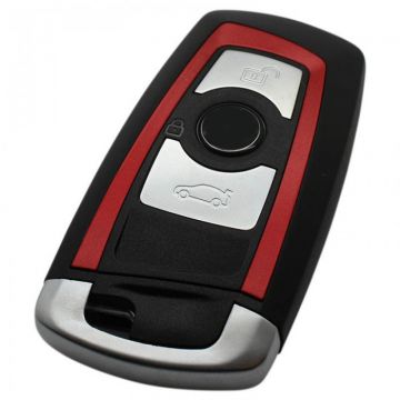 BMW 3-knops Smart Key Behuizing (rode striping) - voor BMW 3,5,7-serie