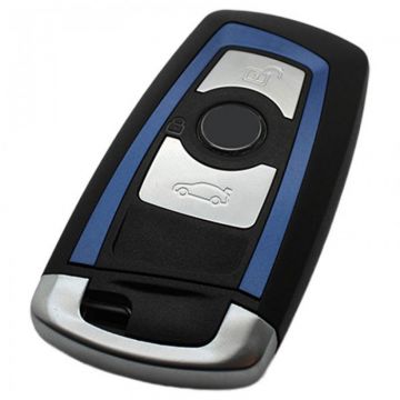 BMW 3-knops Smart Key Behuizing (blauwe striping) - voor BMW 3,5,7-serie