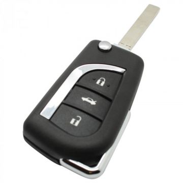 Toyota 3-knops klapsleutel - sleutelbaard recht
