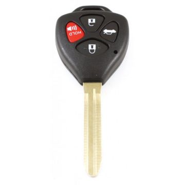 Toyota 3-knops sleutelbehuizing met paniek knop - sleutelbaard punt (+/- 48mm)