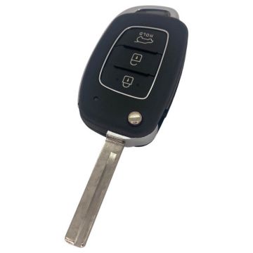Hyundai 3-knops klapsleutel - sleutelbaard recht met inkeping links