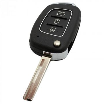 Hyundai 3-knops klapsleutel - sleutelbaard recht met inkeping rechts (model 2)