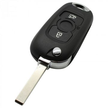 Opel 2-knops klapsleutel - sleutelbaard recht (model 2)