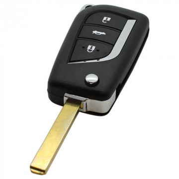 Toyota 3-knops klapsleutel - sleutelbaard recht (model 2)