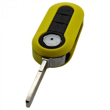 Fiat 3-knops klapsleutel geel - sleutelbaard recht
