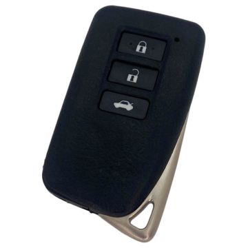 Lexus 3-knops smart key - sleutelbaard recht met inkeping midden