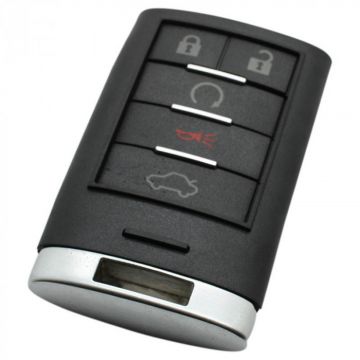 Cadillac 4-knops smart key behuizing met paniek knop (model 2)