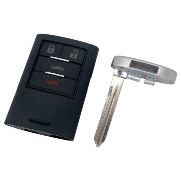 Cadillac 3-knops smart key behuizing met paniek knop