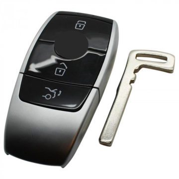 Mercedes 3-knops Smart Key Behuizing (zwart)
