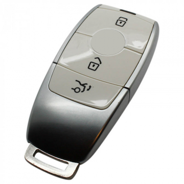 Mercedes 3-knops Smart Key Behuizing (wit)
