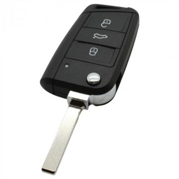Volkswagen 3-knops klapsleutel - sleutelbaard recht HU162T (model 3)