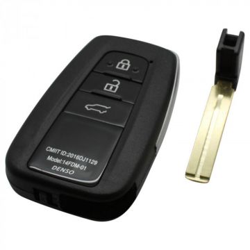 Toyota 3-knops Smart Key behuizing - sleutelbaard recht (model 2) Image