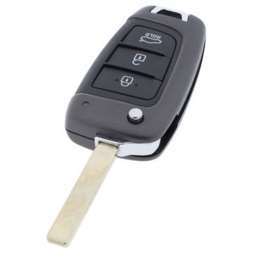 Hyundai 3-knops klapsleutel - sleutelbaard recht voor o.a. I30, Accent en Elantra