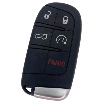 Fiat 4-knops smart key behuizing met paniek knop