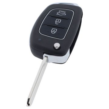 Hyundai 3-knops klapsleutel - sleutelbaard punt met inkeping rechts voor o.a. Hyundai Elantra en Hyundai IX45