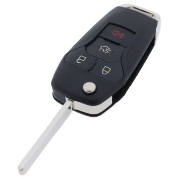 Ford 3-knops klapsleutel met paniek knop - sleutelbaard recht (model 2)
