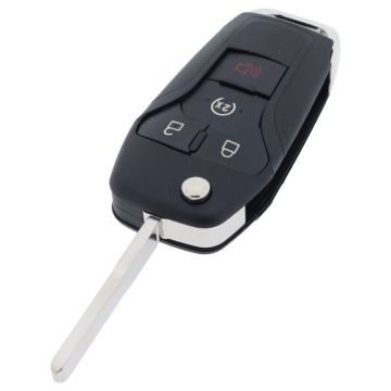 Ford 3-knops klapsleutel met paniek knop - sleutelbaard recht