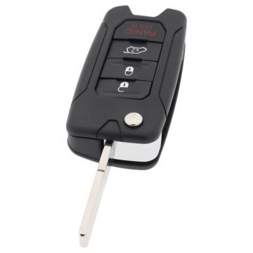 Chrysler 3-knops klapsleutel met paniek knop - sleutelbaard recht