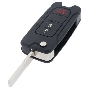 Chrysler 2-knops klapsleutel met paniek knop - sleutelbaard recht