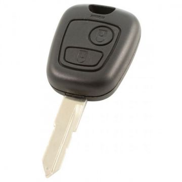Citroën 2-knops sleutelbehuizing - sleutelbaard punt met opening met elektronica 433MHZ - PCF7961 transponder