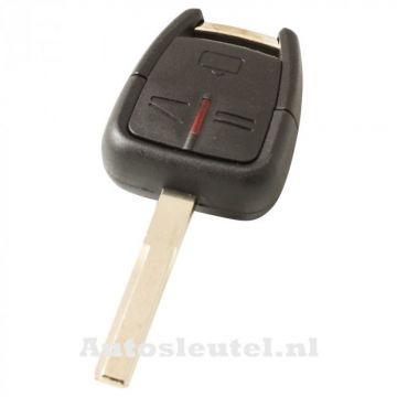 Opel 3-knops sleutelbehuizing - sleutelbaard recht met elektronica 433MHZ - ID40 transponder