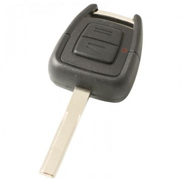 Opel 2-knops sleutelbehuizing - sleutelbaard recht met elektronica 433MHZ - ID40 transponder (model 2)