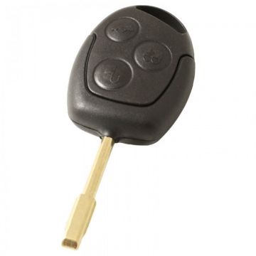 Ford 3-knops sleutelbehuizing - sleutelbaard rond met elektronica 433MHZ - 4D60 transponder