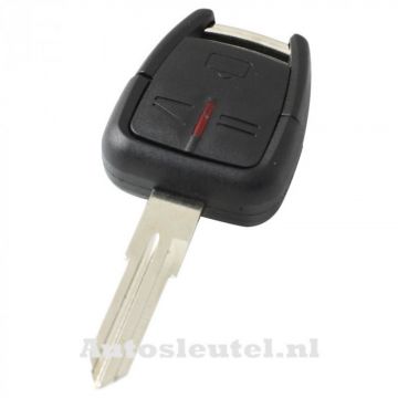 Opel 3-knops sleutelbehuizing - sleutelbaard punt inkeping links