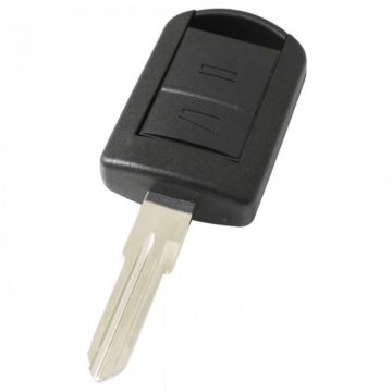 Opel 2-knops sleutelbehuizing - sleutelbaard punt inkeping links met elektronica 433MHZ - ID40 transponder
