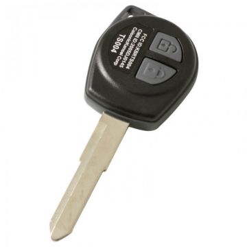 Suzuki 2-knops sleutelbehuizing - sleutelbaard punt inkeping rechts met elektronica 433MHZ - ID46 transponder