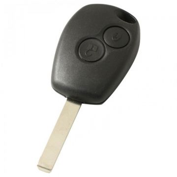 Renault 2-knops sleutelbehuizing - sleutelbaard recht met elektronica 433MHZ - 7947 transponder (model 2)
