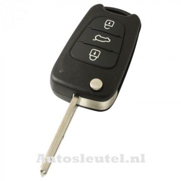 Hyundai 3-knops klapsleutel - sleutelbaard recht met elektronica 433MHZ - ID46 transponder (model 2)