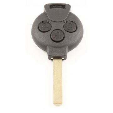 Smart 3-knops sleutelbehuizing - sleutelbaard recht met elektronica 433MHZ - ID46 transponder