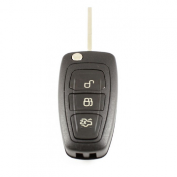 Ford 3-knops klapsleutel - sleutelbaard recht met elektronica 433MHZ - ID63 transponder voor Ford Transit (OEM)