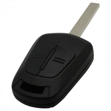 Opel 2-knops sleutelbehuizing - sleutelbaard recht met elektronica 434MHZ - PCF7941 transponder
