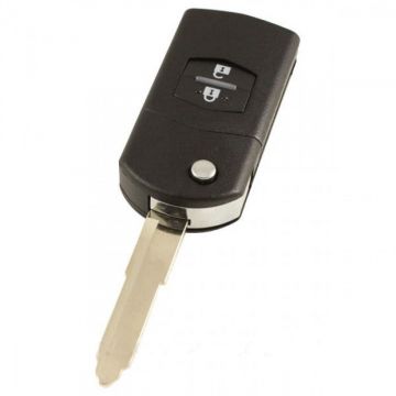 Mazda 6: 2-knops klapsleutel - sleutelbaard punt met inkeping rechts elektronica 433MHZ - 4d63 transponder