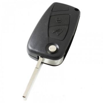Fiat 2-knops klapsleutel - sleutelbaard recht met elektronica 434MHZ - 7946 transponder