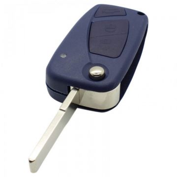 Fiat 3-knops klapsleutel - sleutelbaard recht met elektronica 434MHZ - PCF7946 - paars
