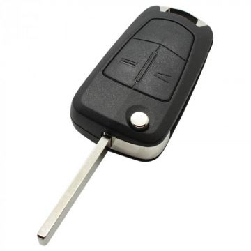 Opel 2-knops klapsleutel - sleutelbaard recht elektronica 433MHZ - 7941 transponder - geschikt voor Astra bouwjaar 2006 en ouder