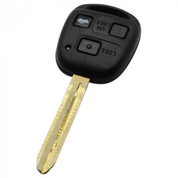 Toyota 3-knops sleutelbehuizing - sleutelbaard punt met elektronica 433MHZ - 4D67 transponder