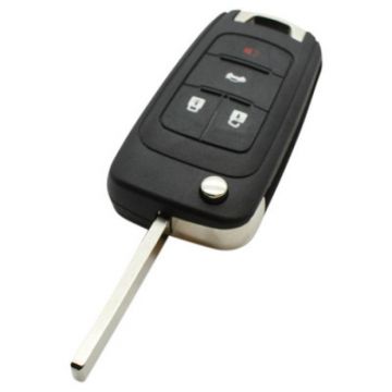 Chevrolet 3-knops klapsleutel met paniek knop met elektronica 433MHZ - PCF7952- transponder
