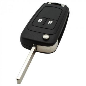 Chevrolet 2-knops klapsleutel - sleutelbaard recht met elektronica 433MHZ - PCF7952 transponder