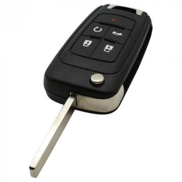 Chevrolet 4-knops klapsleutel met paniek knop met elektronica 433MHZ - PCF7952 transponder