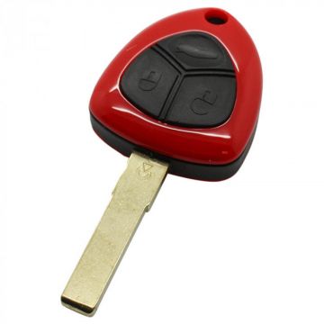 Ferrari 3-knops sleutelbehuizing - sleutelbaard recht met elektronica 433MHZ en ID48 transponder