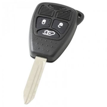 Chrysler 3-knops sleutelbehuizing - sleutelbaard punt met elektronica 433MHZ