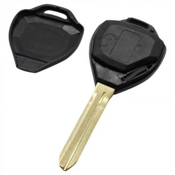 Toyota 2-knops sleutelbehuizing - sleutelbaard punt met elektronica 433MHZ - 4D67 transponder Image