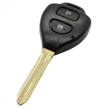 Toyota 2-knops sleutelbehuizing - sleutelbaard punt met elektronica 433MHZ - 4D67 transponder